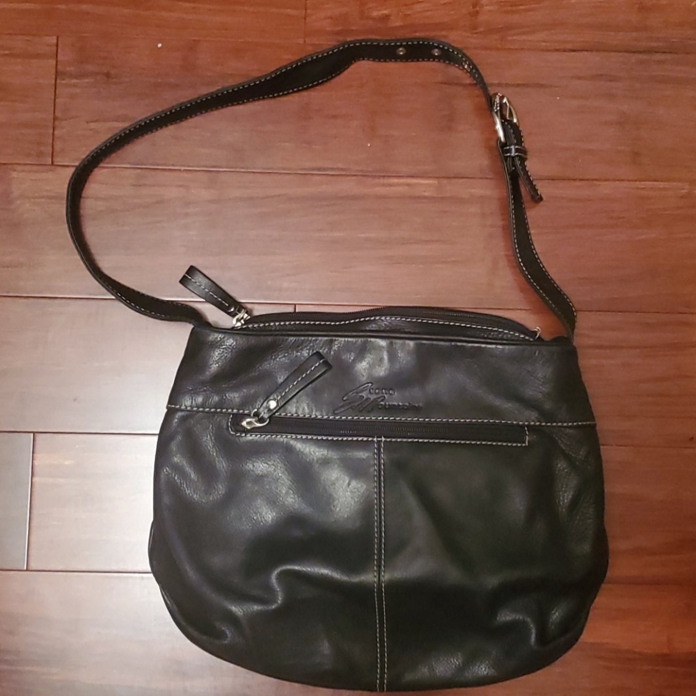 Black Leather Shoulder Bag